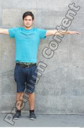 Whole Body Head Man T poses Casual Slim Average Street photo references